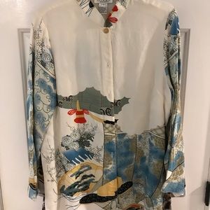 Citron by Santa Monica Tunic Blouse Silk S